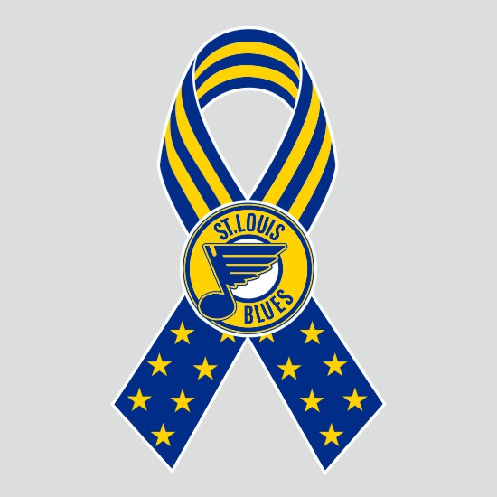 St. Louis Blues Ribbon American Flag logo iron on paper